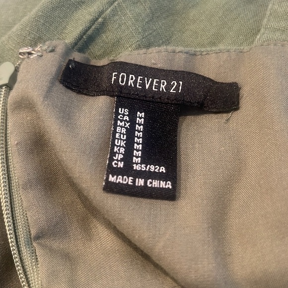 Forever 21 Sage mini dress, straps, zipper closed size medium - Picture 8 of 9